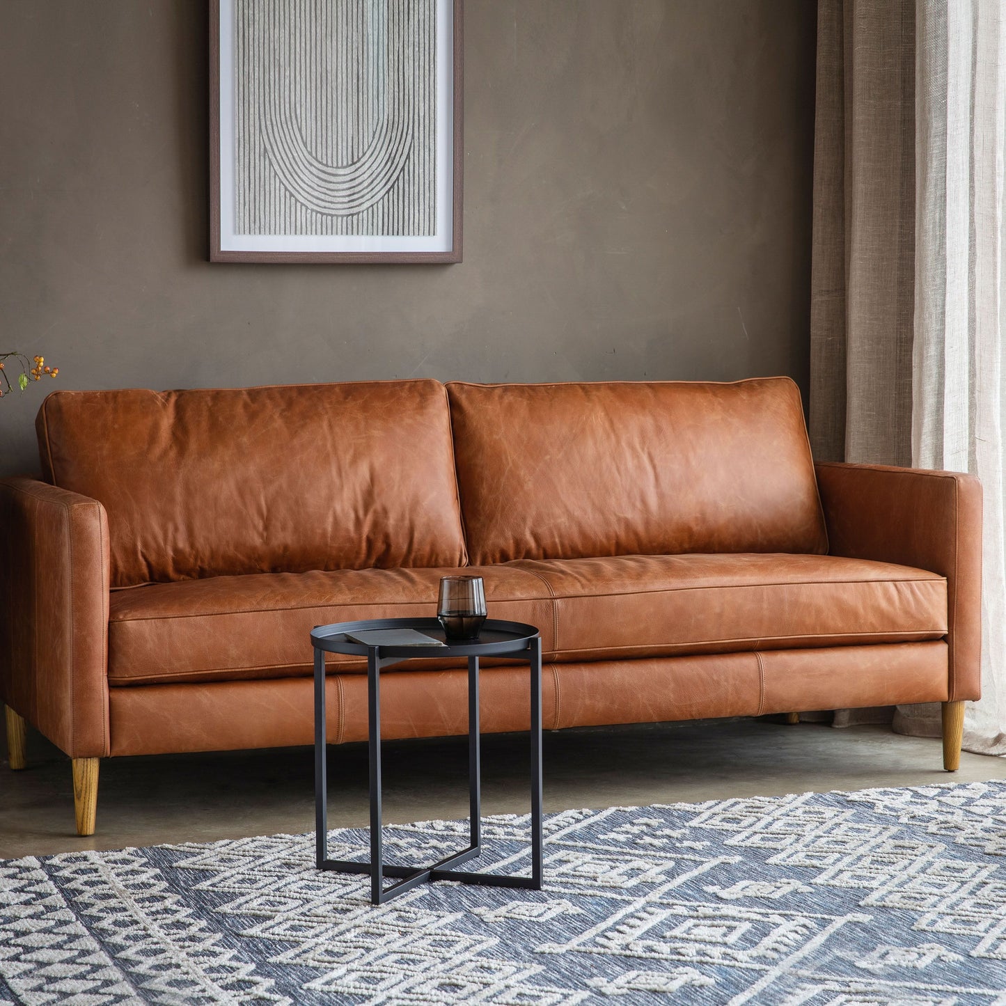 Osborne 2 Seater Sofa Vintage Brown Leather Gallery Direct Homebound