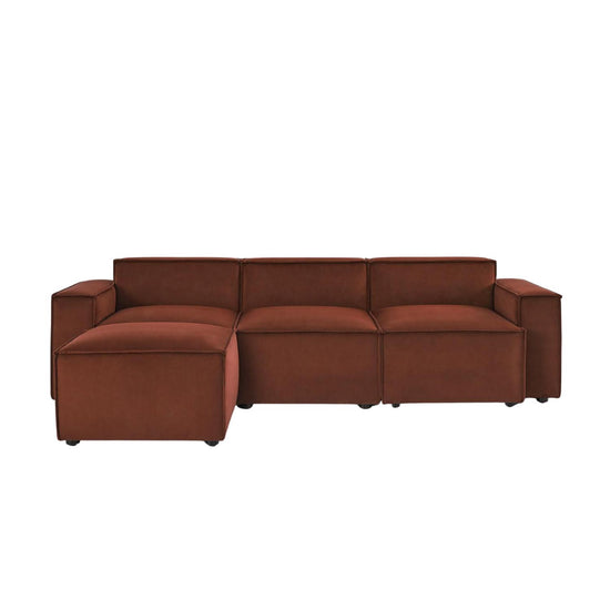 Model 03 3 Seater Chaise Sofa Velvet