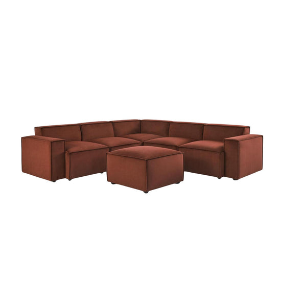 Model 03 Corner Sofa with Ottoman Velvet