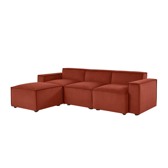 Model 03 3 Seater Chaise Sofa Eco Velvet