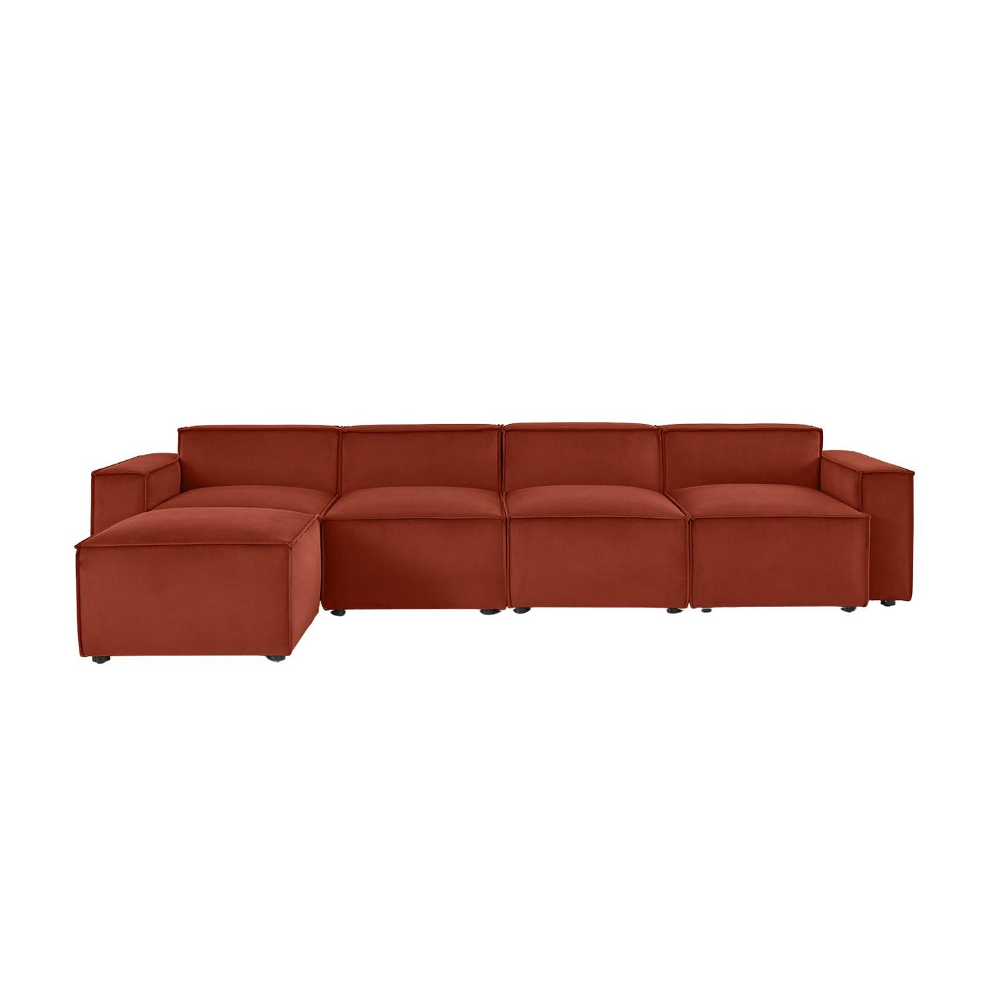 Model 03 4 Seater Chaise Sofa Eco Velvet