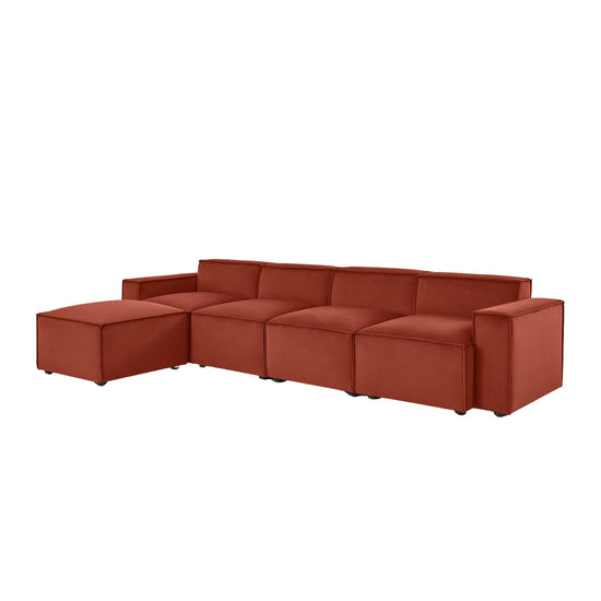 Model 03 4 Seater Chaise Sofa Eco Velvet