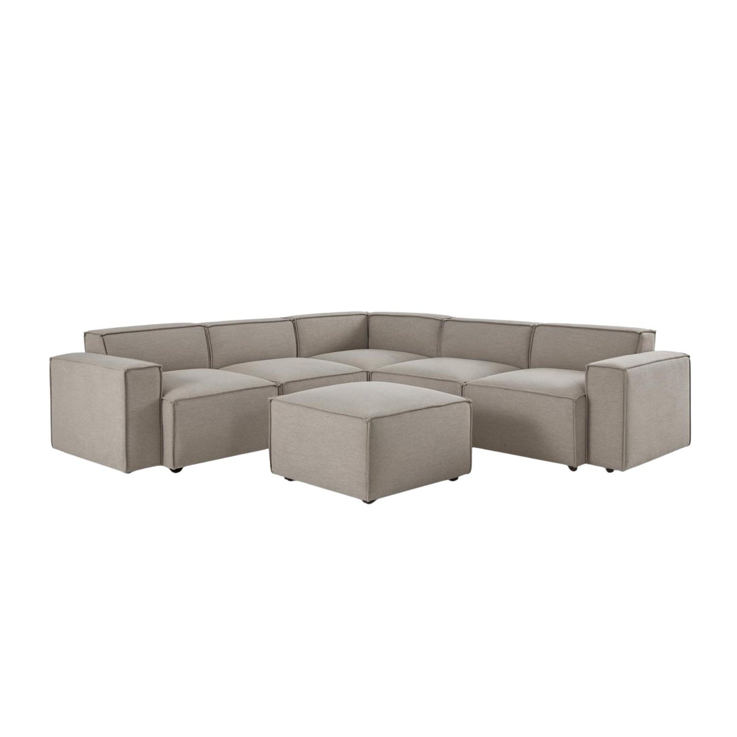Model 03 Corner Sofa with Ottoman Linen