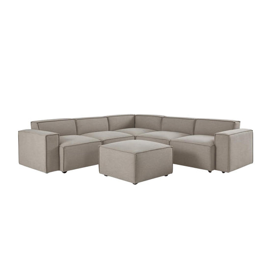 Model 03 Corner Sofa with Ottoman Linen