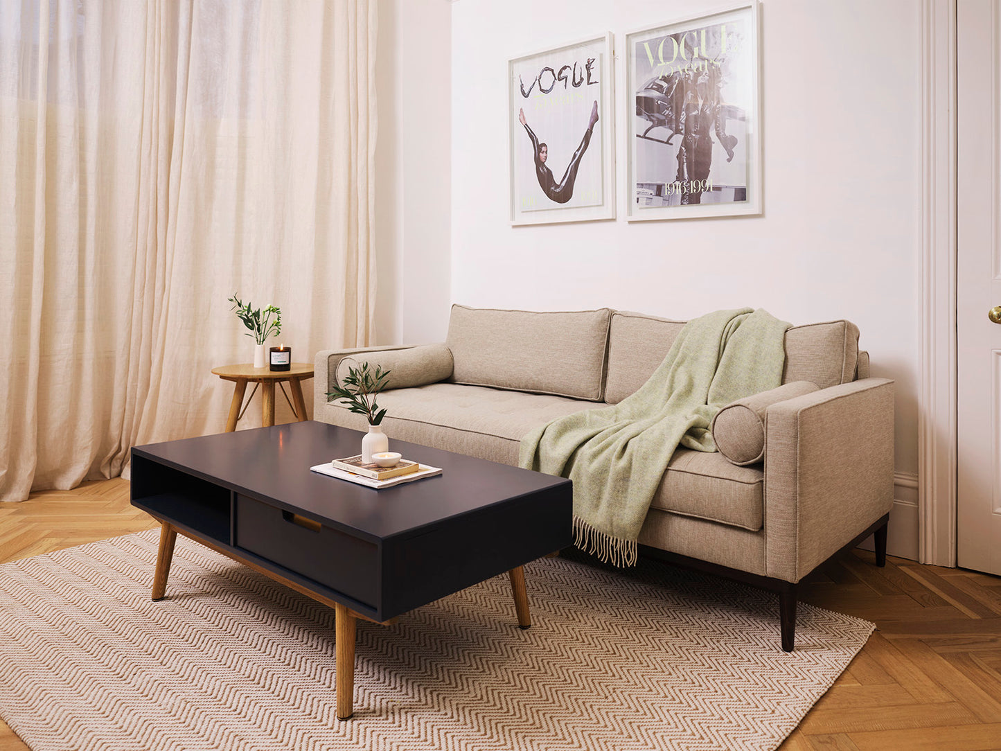 Model 02 3 Seater Sofa Bed Linen