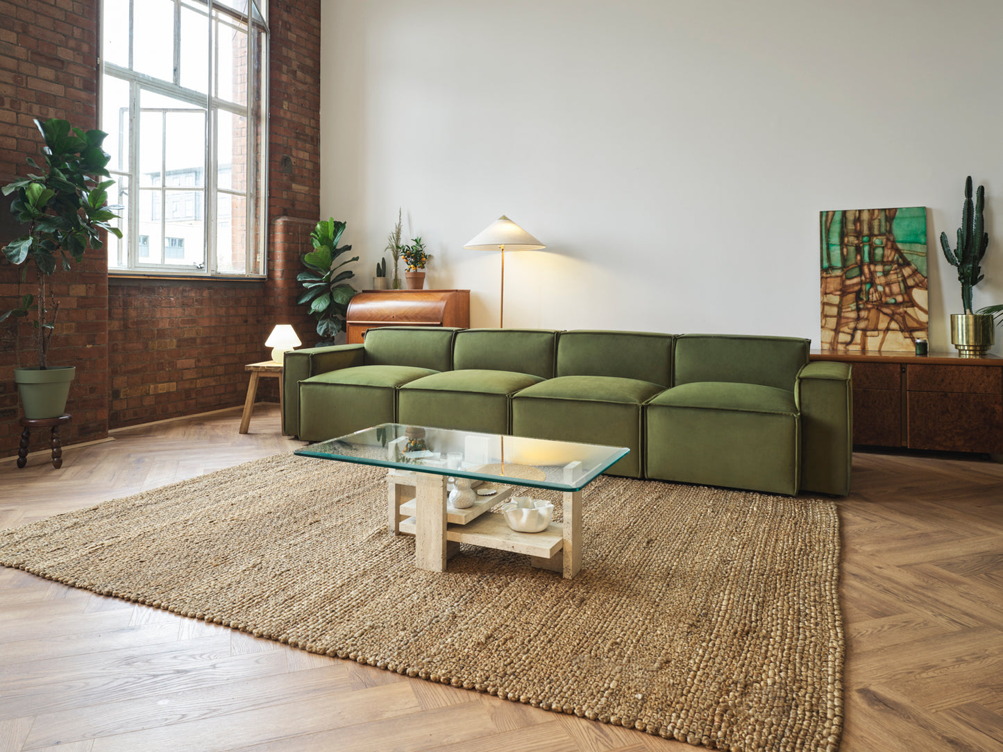 Model 03 4 Seater Sofa Velvet