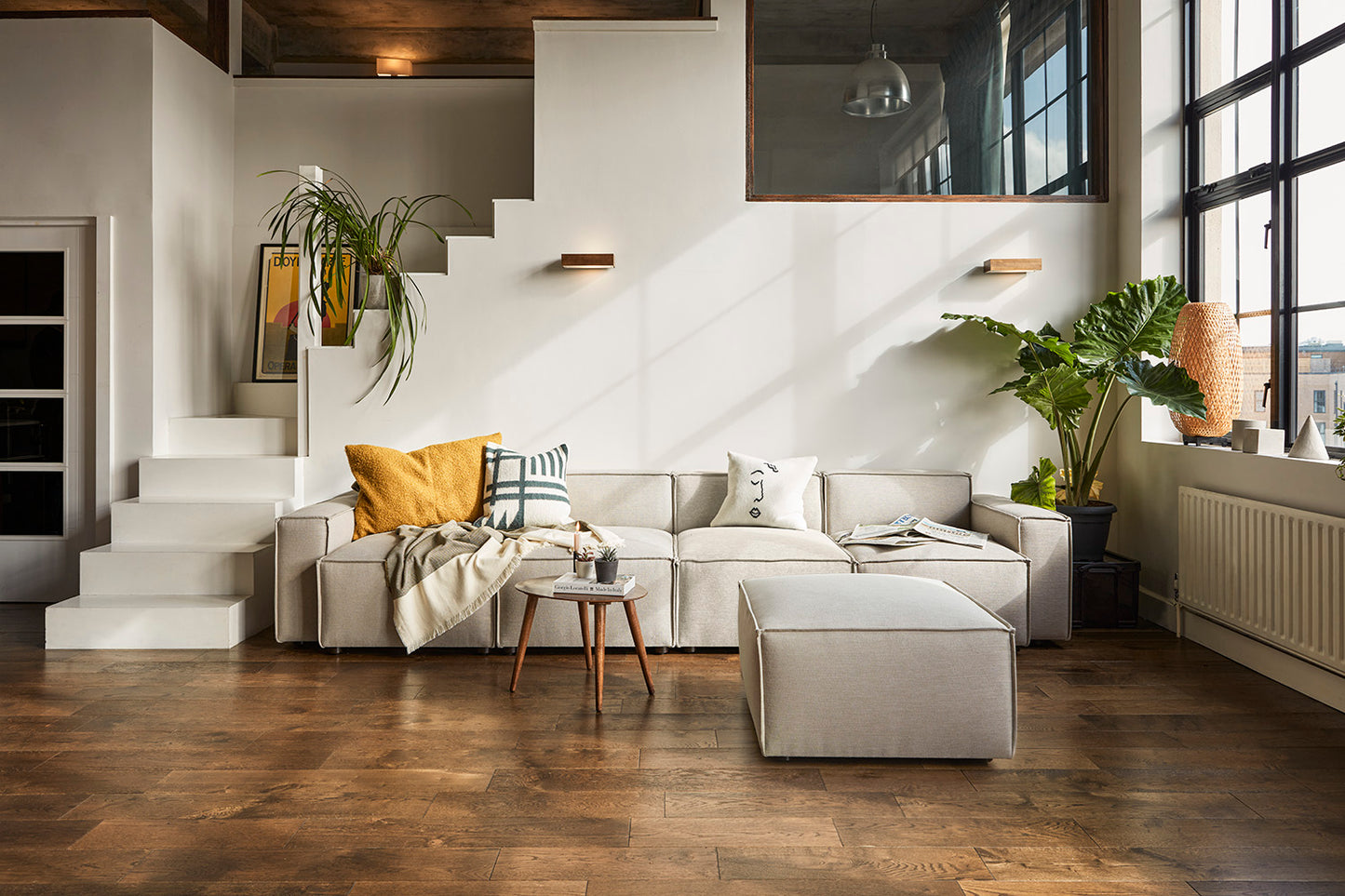 Model 03 4 Seater Chaise Sofa Linen