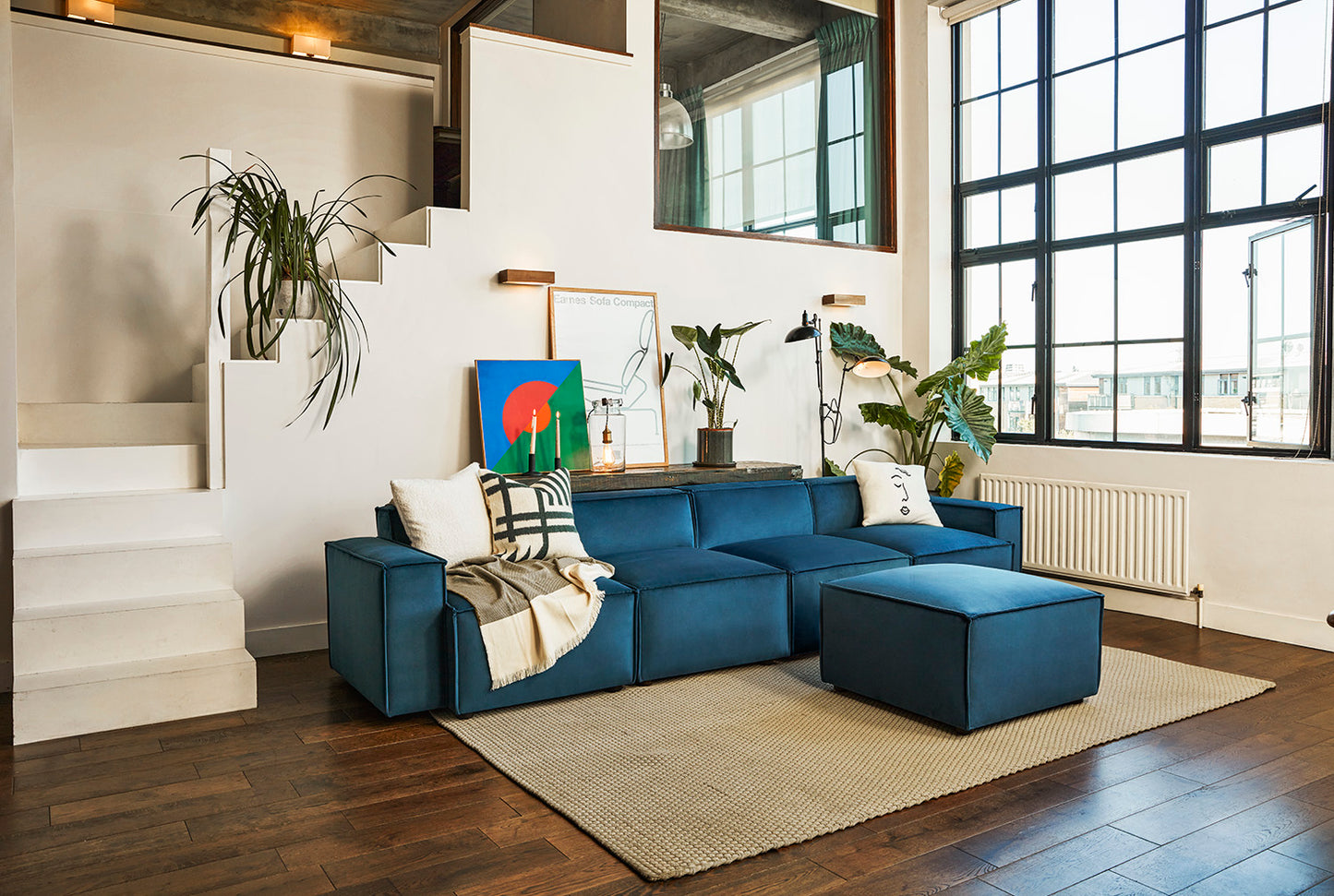 Model 03 4 Seater Chaise Sofa Velvet