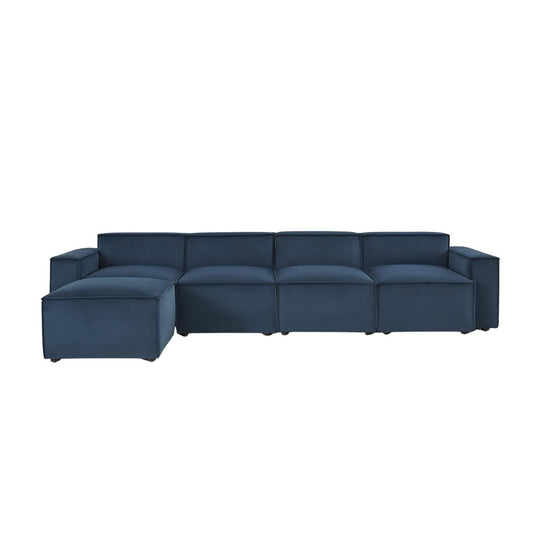 Model 03 4 Seater Chaise Sofa Velvet