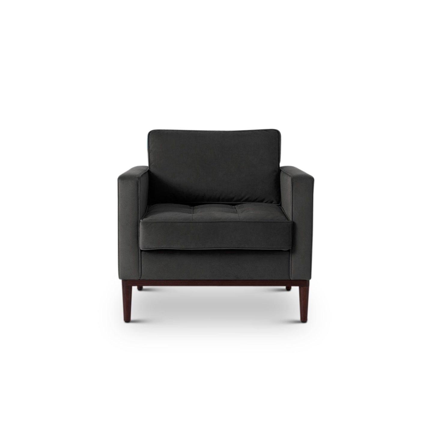 Model 02 Velvet Armchair - Grey Options Swyft Homebound