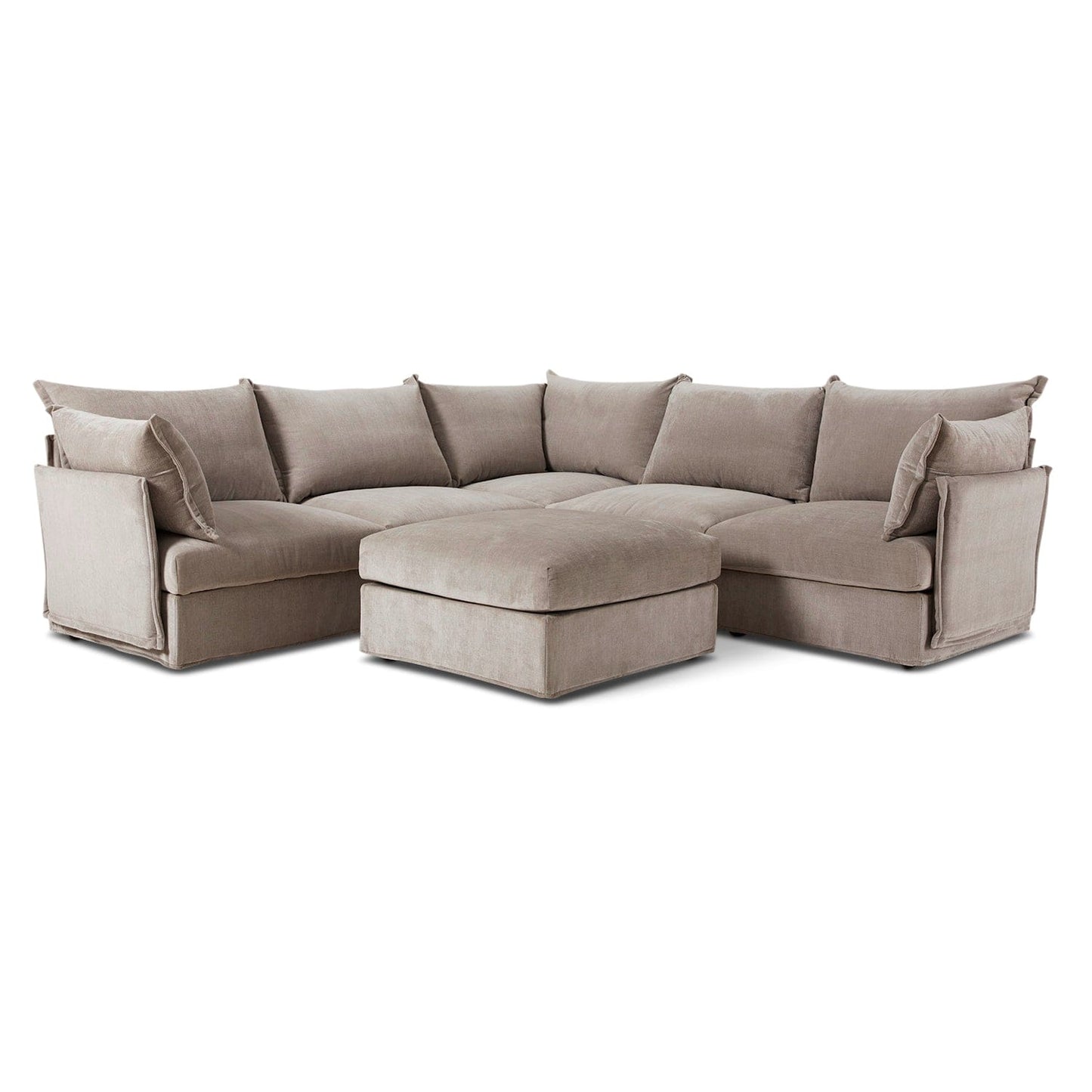 Model 06 Royal Velvet Corner Sofa with Ottoman Swyft Homebound
