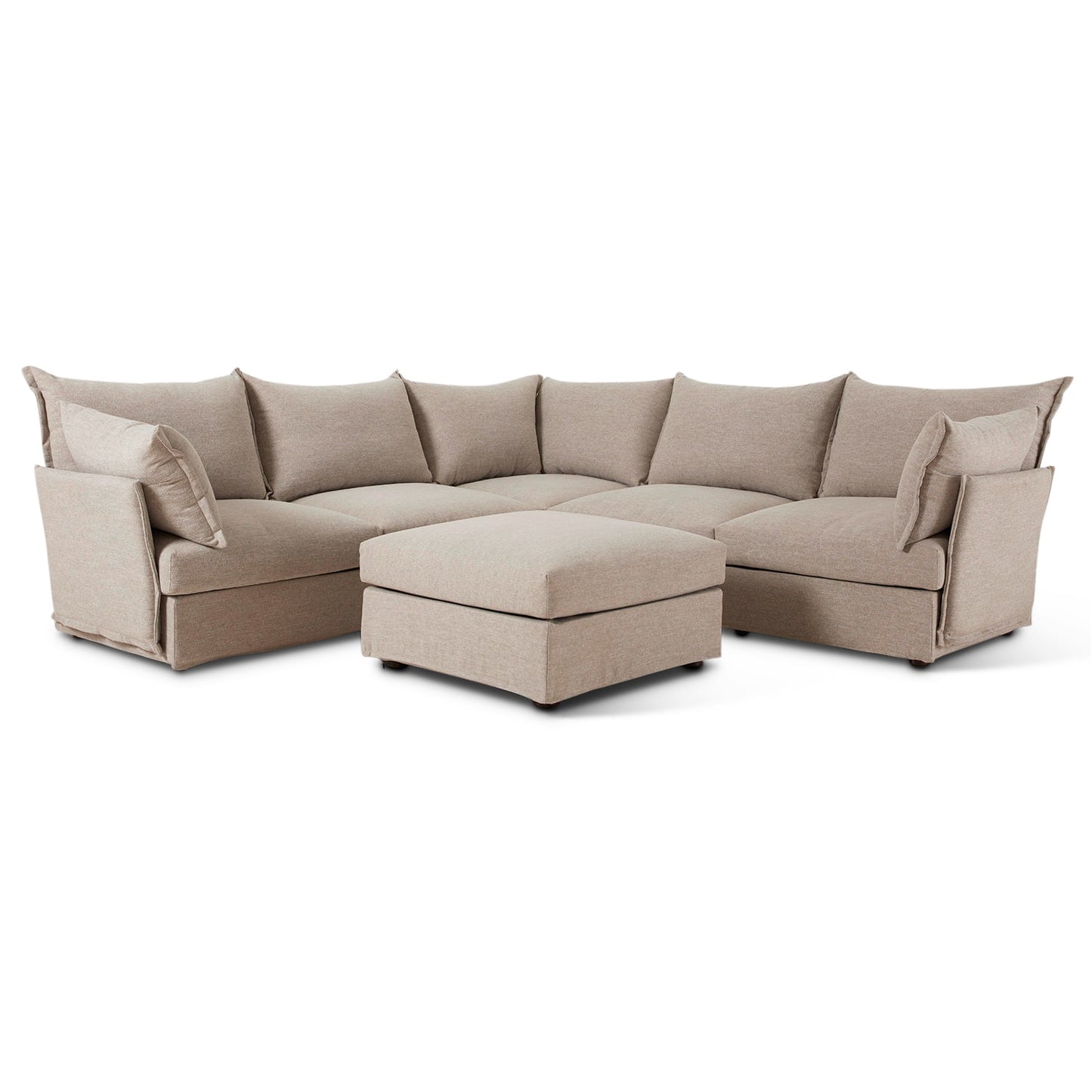 Model 06 Linen Corner Sofa with Ottoman Swyft Homebound