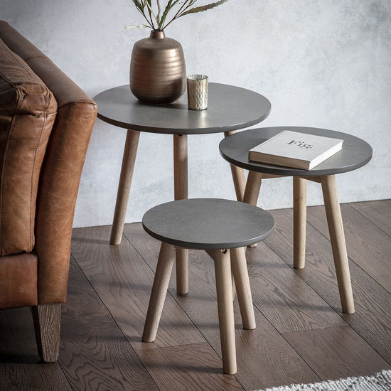 Bergen Nest of Tables Grey Gallery Direct Homebound