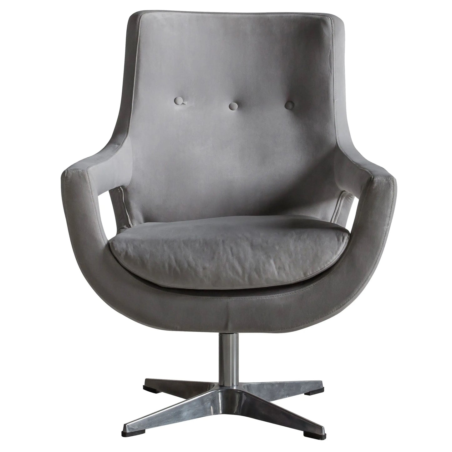 Venosa Swivel Chair Grey Velvet Gallery Direct Homebound