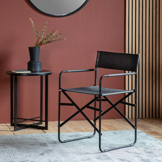 Jodhpur Chair Black Leather (2pk) Gallery Direct Homebound