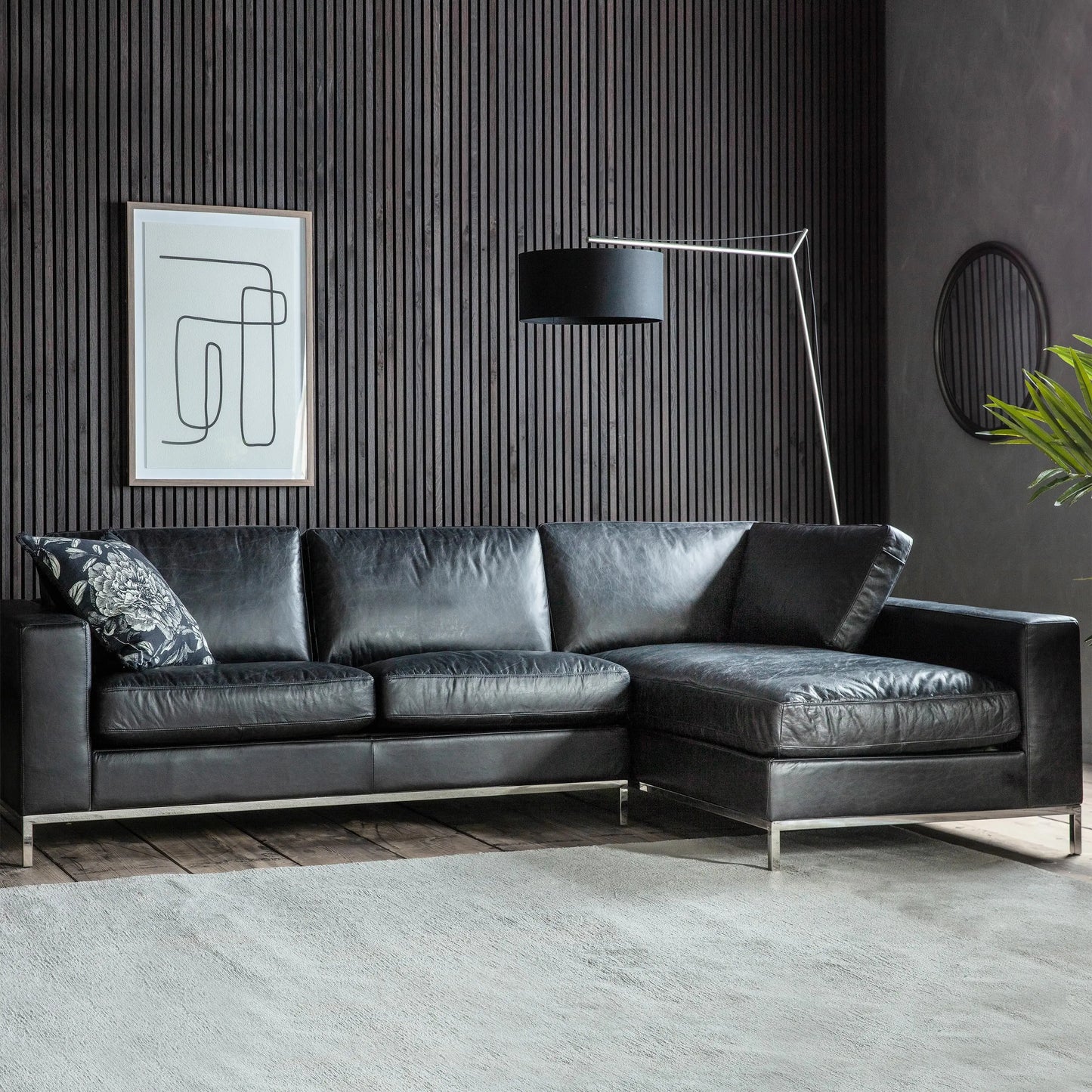 Verona Corner Chaise Leather - Colour Options Gallery Direct Homebound