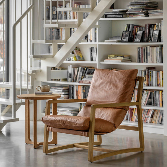 Burela Lounge Chair Vintage Brown Leather Gallery Direct Homebound