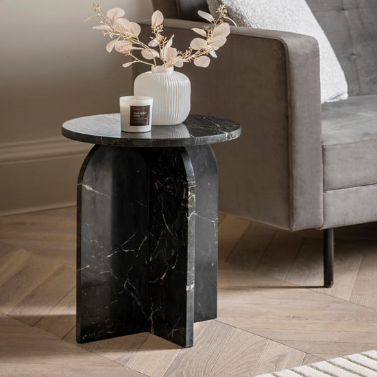 Amalfi Side Table Black - Colour Options Gallery Direct Homebound
